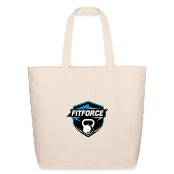 FitForce Kettlebell Shield - Eco-Friendly Cotton Tote - natural - Front