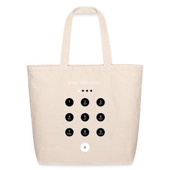 Minimalist Phone Unlock Screen T-shirt - Eco-Friendly Cotton Tote - natural - Front