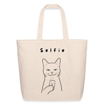 Selfie gato - Eco-Friendly Cotton Tote - natural - Front