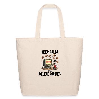 Retro Computer Error IT Delete Cookies Support - Eco-Friendly Cotton Tote - natural - Front