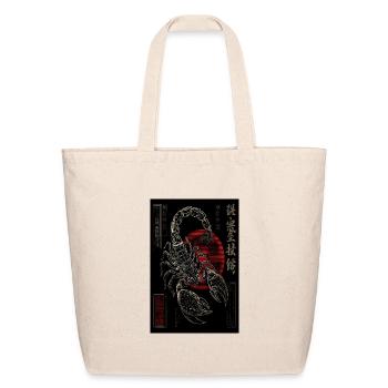 Scorpion in Ink under Red Sun - Eco-Friendly Cotton Tote - natural - Front