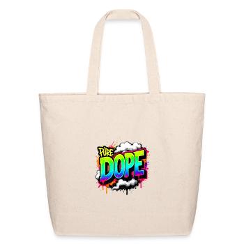 Pure Dope Neon Graffiti Splash - Eco-Friendly Cotton Tote - natural - Front