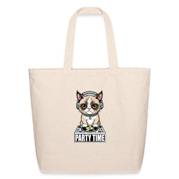 Funny cat - Eco-Friendly Cotton Tote - natural - Front