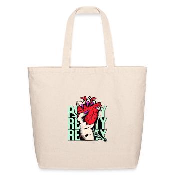 Fist Gripping Heart Pop Graffiti - Eco-Friendly Cotton Tote - natural - Front