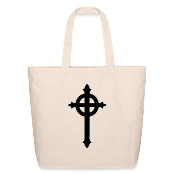 celtic cross - Eco-Friendly Cotton Tote - natural - Front