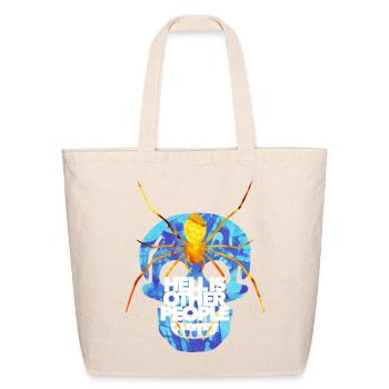 Funny hell is other people skull spider Sartre - Eco-Friendly Cotton Tote - natural - Front