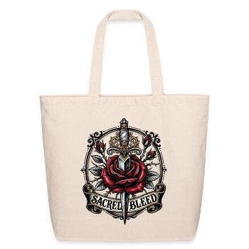 Sacred Bleed Dagger Rose Tattoo - Eco-Friendly Cotton Tote - natural - Front