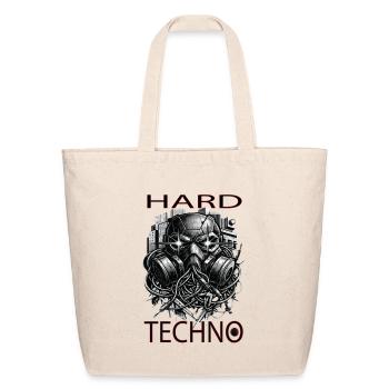 Hard Techno Design - Eco-Friendly Cotton Tote - natural - Front