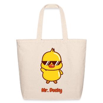 Mr. Ducky  - Eco-Friendly Cotton Tote - natural - Front