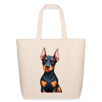 Dobermann dog puppy - Eco-Friendly Cotton Tote - natural - Front