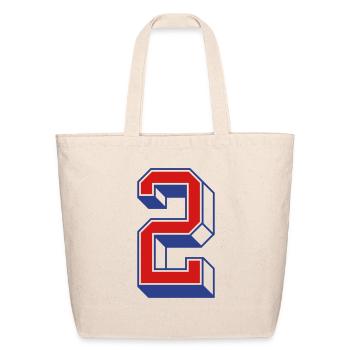 Vintage Jersey number 2 - Eco-Friendly Cotton Tote - natural - Front