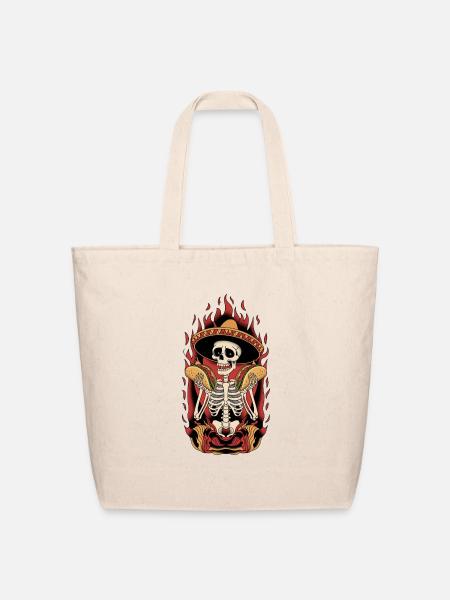 tacos - mexican food - Eco-Friendly Cotton Tote - natural