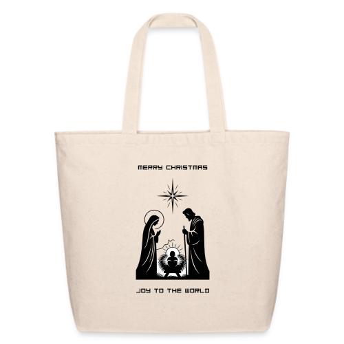 Joy to the World T-Shirt | Minimalist Nativity - Eco-Friendly Cotton Tote