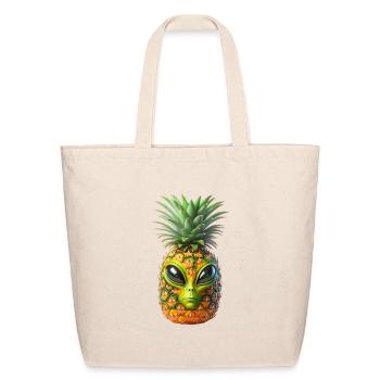 Alien Pineapple - Eco-Friendly Cotton Tote - natural - Front
