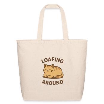 Loafing Around Kitty - Eco-Friendly Cotton Tote - natural - Front