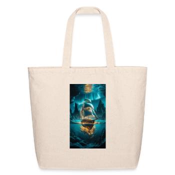 Golden Depths and Sailing Dreams - Eco-Friendly Cotton Tote - natural - Front