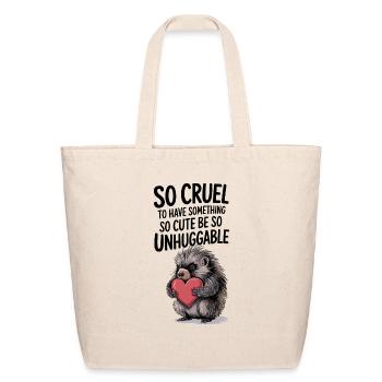Porcupine With Heart - Cruel So cute So Unhuggable - Eco-Friendly Cotton Tote - natural - Front