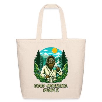 Sasquatch The Morning Person - Eco-Friendly Cotton Tote - natural - Front
