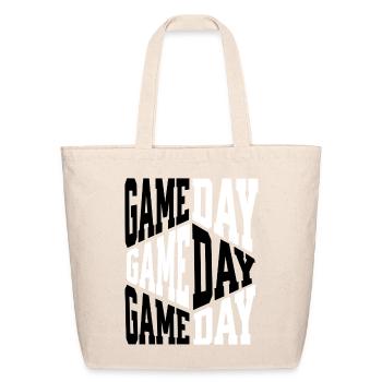 Bold Game Day Checkerboard Sports Fan - Eco-Friendly Cotton Tote - natural - Front