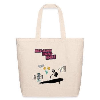 Back to School – Teacher Hero Mode ON - Eco-Friendly Cotton Tote - natural - Front