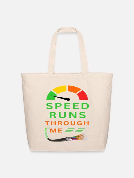 Speed_Runs_Through_Me_-_sized - Eco-Friendly Cotton Tote - natural