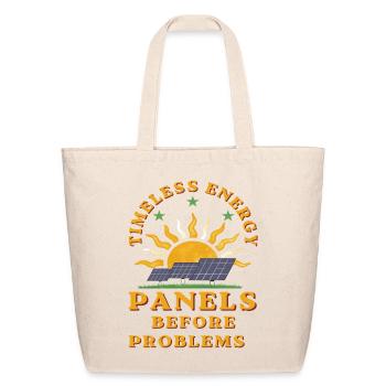Timeless_energy-_Panels_before_problems_-height - Eco-Friendly Cotton Tote - natural - Front