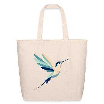 Hummingbird in flight - Eco-Friendly Cotton Tote - natural - Front