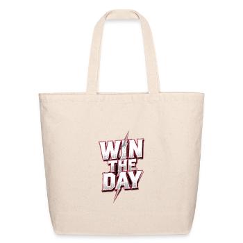 Motivational Lightning Bolt T-Shirt - Eco-Friendly Cotton Tote - natural - Front