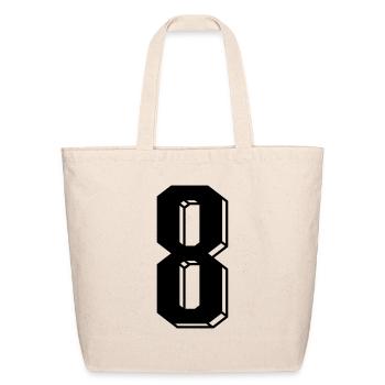 jersey number 8 - Eco-Friendly Cotton Tote - natural - Front