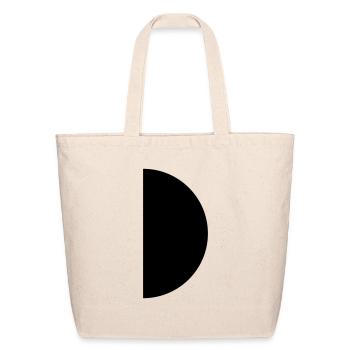 Moon Phases, Half Moon, first quarter, half-circle - Eco-Friendly Cotton Tote - natural - Front