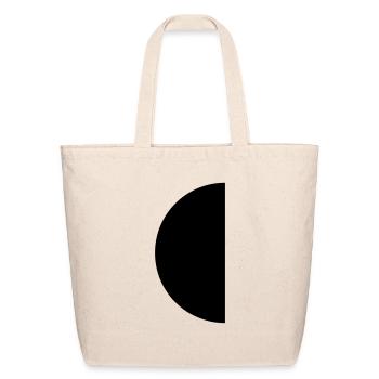 Moon Phases, Half Moon, Last quarter, half-circle - Eco-Friendly Cotton Tote - natural - Front