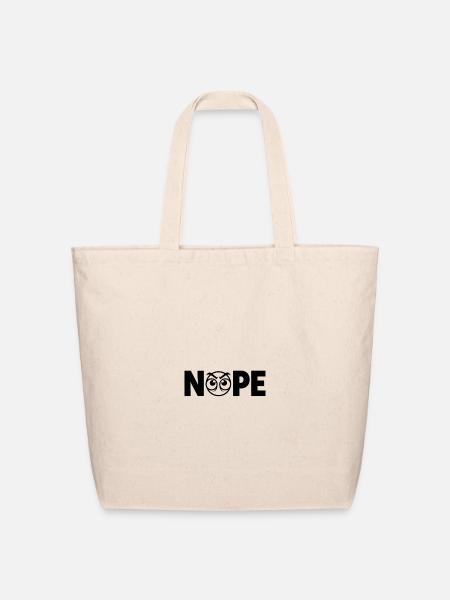 Nope Hidden Face Graphic - Eco-Friendly Cotton Tote - natural