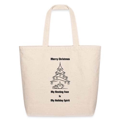 My Resting Face Is My Christmas Spirit T-Shirt - Eco-Friendly Cotton Tote