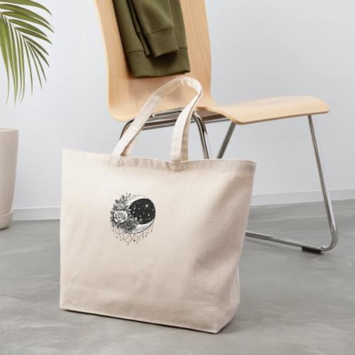 Crescent Moon Floral - Eco-Friendly Cotton Tote