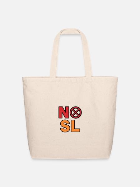 No Sl Bold Block Typography - Eco-Friendly Cotton Tote - natural
