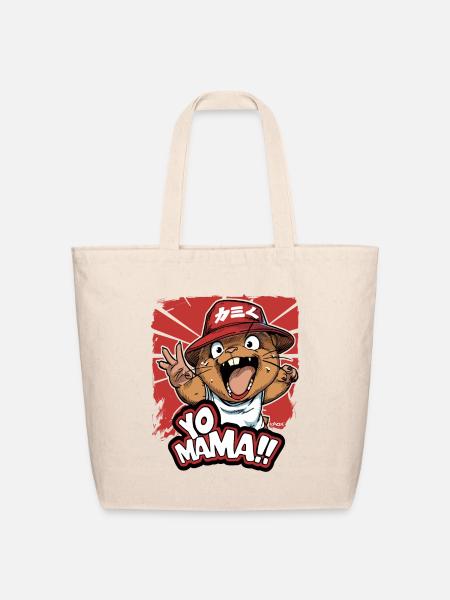 Yo Mama! Beaver Hamster - Eco-Friendly Cotton Tote - natural