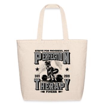 Strive for progress, not perfection. - Eco-Friendly Cotton Tote - natural - Front
