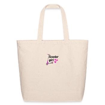 Scooter Gifts For Girls | Scootering Scooter Rider - Eco-Friendly Cotton Tote - natural - Front