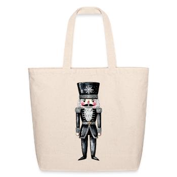 Black Nutcracker Soldier - Eco-Friendly Cotton Tote - natural - Front