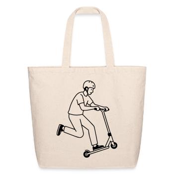 scooter - Eco-Friendly Cotton Tote - natural - Front