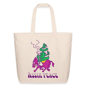 Peace Witch on Neon Pony - Eco-Friendly Cotton Tote - natural - Front