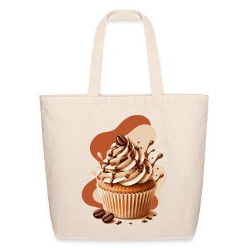 Coffee cupcake design for sweet, indulgent moments - Eco-Friendly Cotton Tote - natural - Front