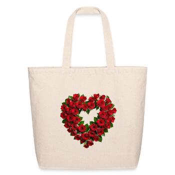 Rose - Eco-Friendly Cotton Tote - natural - Front