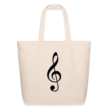 G-Clef - Eco-Friendly Cotton Tote - natural - Front