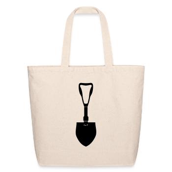 klappspaten_vec_1 us - Eco-Friendly Cotton Tote - natural - Front