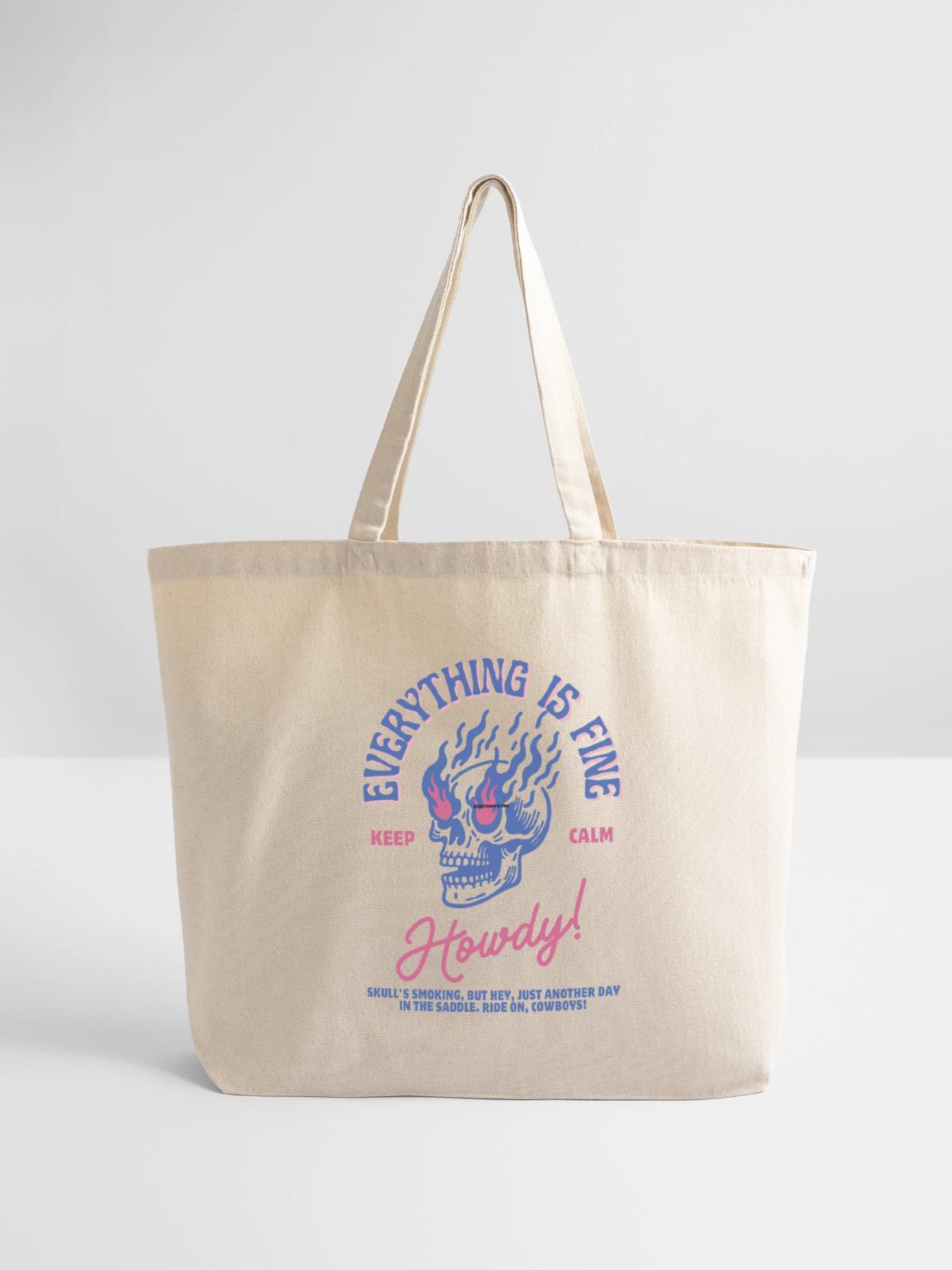 everything is fine - Eco-Friendly Cotton Tote - natural - Front