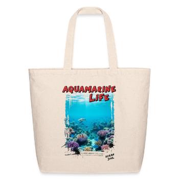 Ocean Soul: Raw Depths - Eco-Friendly Cotton Tote - natural - Front