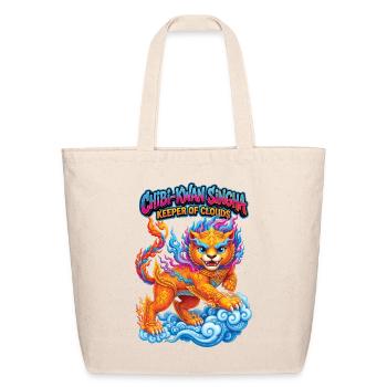 Guardian of the Golden Lion of the Neon Flame Clou - Eco-Friendly Cotton Tote - natural - Front