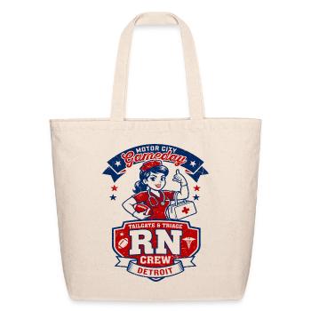 City Detroit Tailgate And Triage RN Medical Crew - Eco-Friendly Cotton Tote - natural - Front