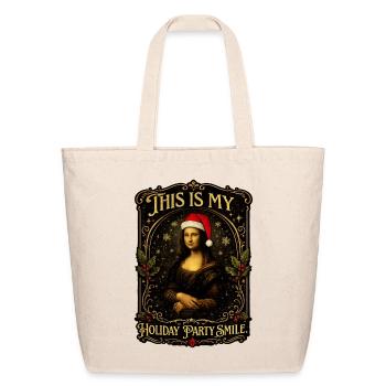 This is my Holiday Smile - Eco-Friendly Cotton Tote - natural - Front